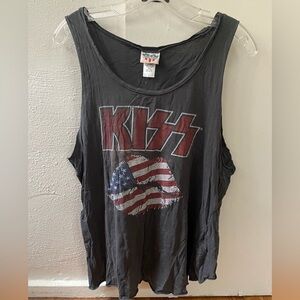 Vintage KISS Cutoff Tank Top by Junk Food Size Large